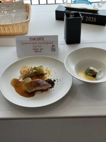 Les 6 assiettes préparées pendant le concours.