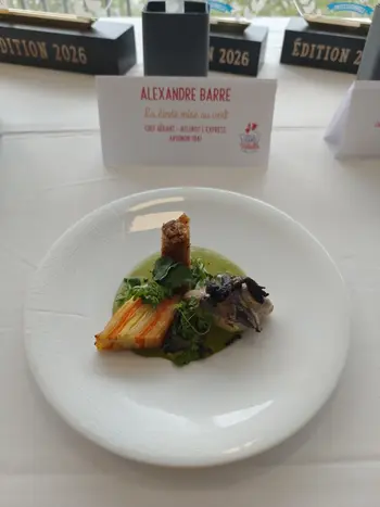 Les 6 assiettes préparées pendant le concours.