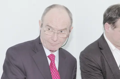 Gérard Le Boucher lors de son départ en retraite.