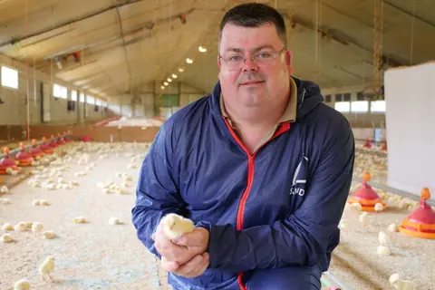 David Labbé, éleveur membre du réseau d'innovation français créé dans le cadre du projet BroilerNet.