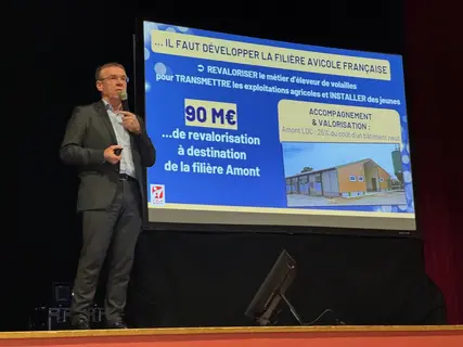 Philippe Gelin, président du directoire lors des voeux Cavol.